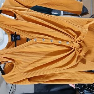 Rue21 Orange Button-Down Top